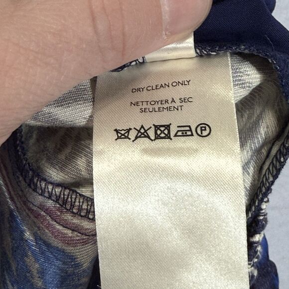 Anthropologie Vale Blue Boho Viscose Wide Leg Pull On Palazzo Pants Women Size M - Picture 8 of 9